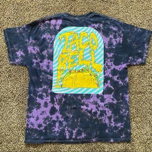 Taco Bell Cheesy Purple Tie Dye T-Shirt Size L